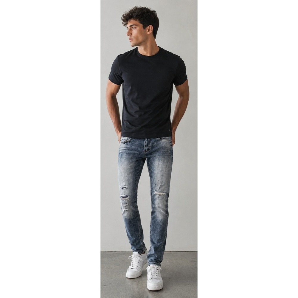 Men's Jordan Craig Jeans Legacy Edition ROSS Distressed Blue 34x34
